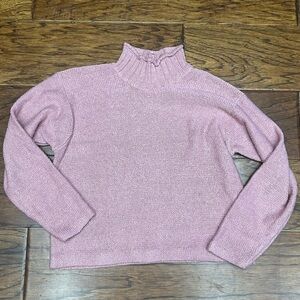 J crew roll neck silk cotton knit sweater‎